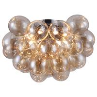 DECKENLEUCHTE BALBO - Bernsteinfarben/Nickelfarben, Basics, Glas/Metall (50/29,5/50cm) - MAYTONI