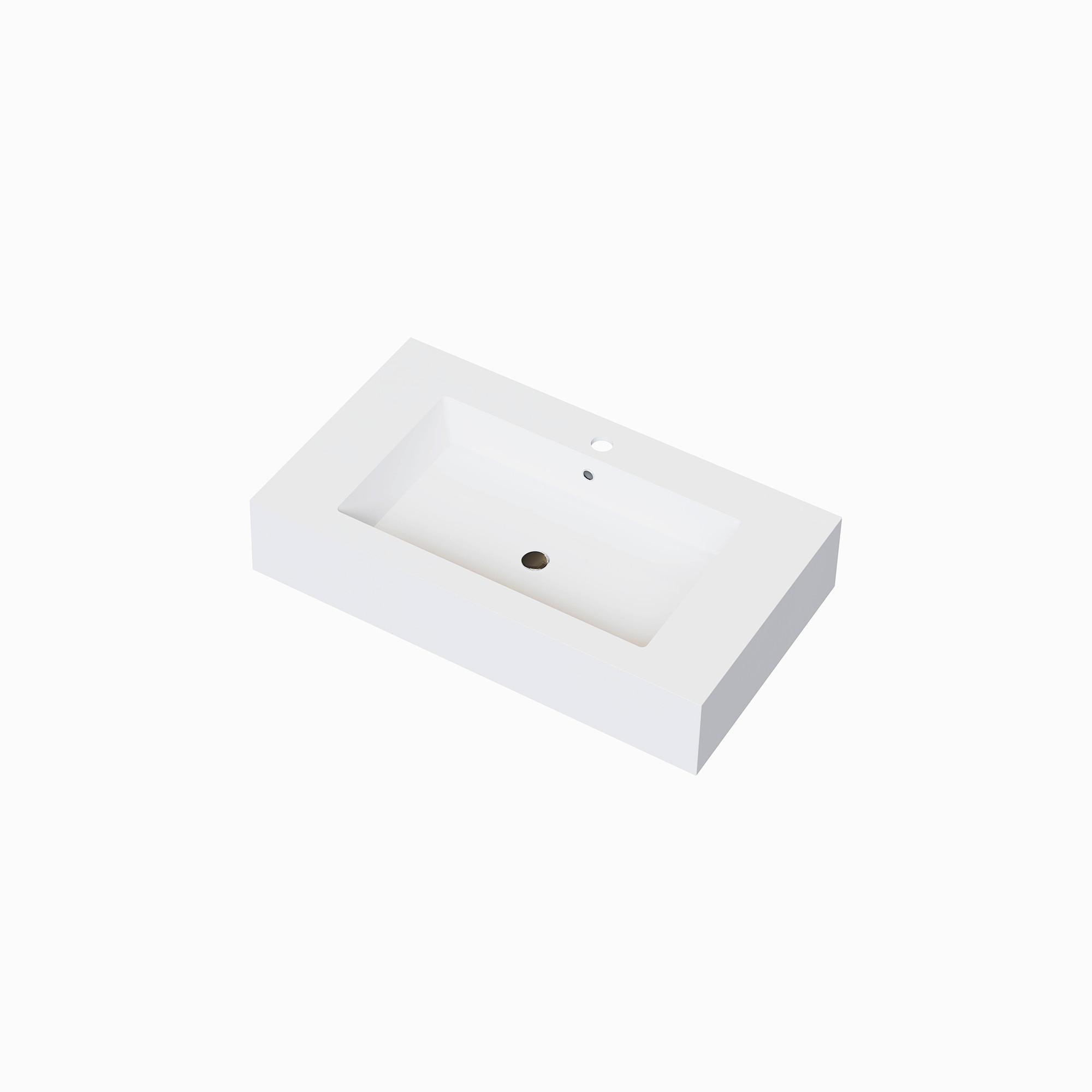 Umivaonik Modigliani - bijela, Moderno, prirodni materijali (80/46cm)