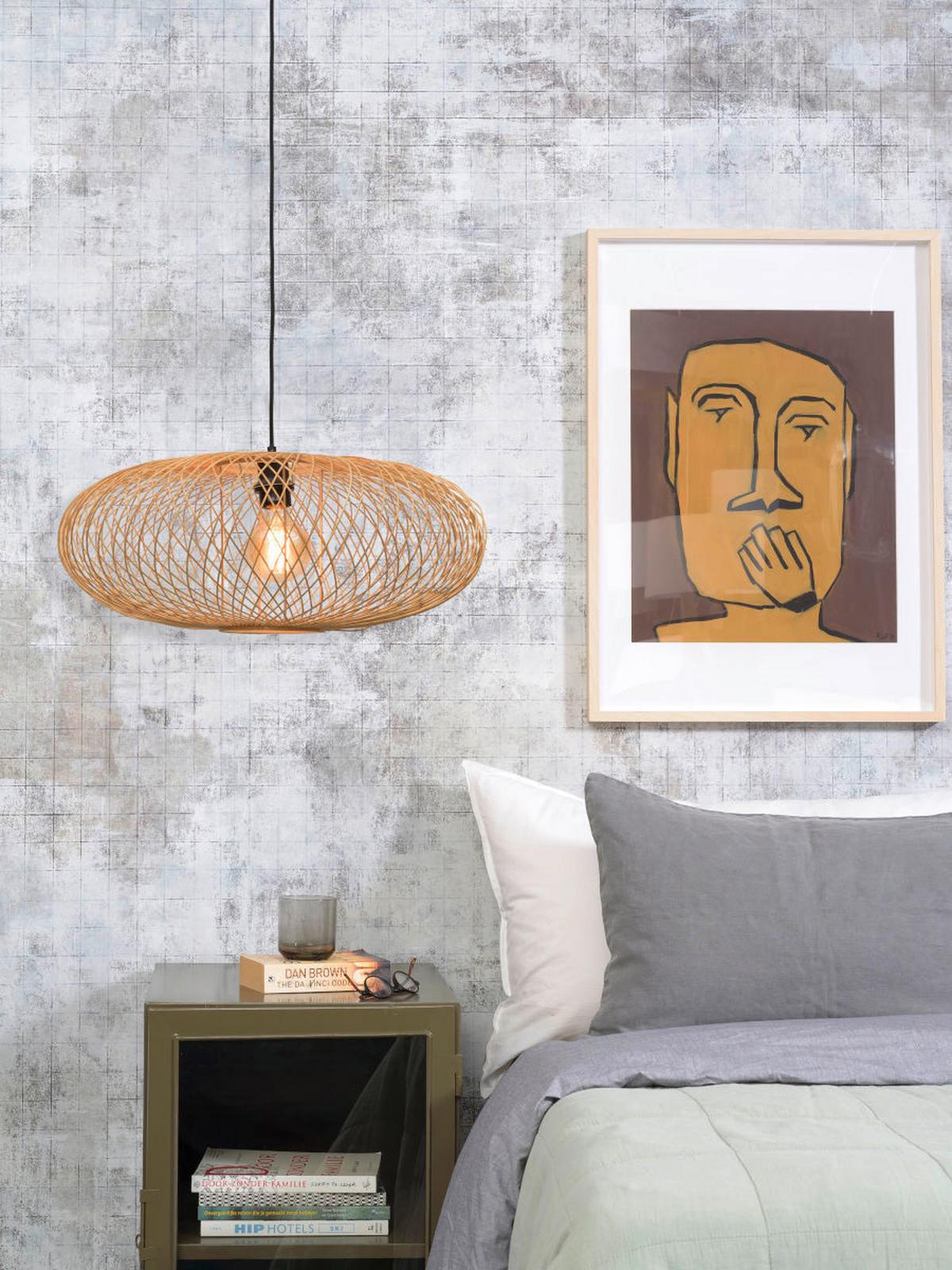 Viseča Svetilka Cango, Bambus - svetlo rjava, Natur, naravni materiali (63/40cm) - Good & Mojo