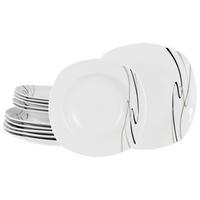 Tafelservice Amelie Piazza Weiß, 12-teilig - Weiß, Basics, Keramik - Creatable