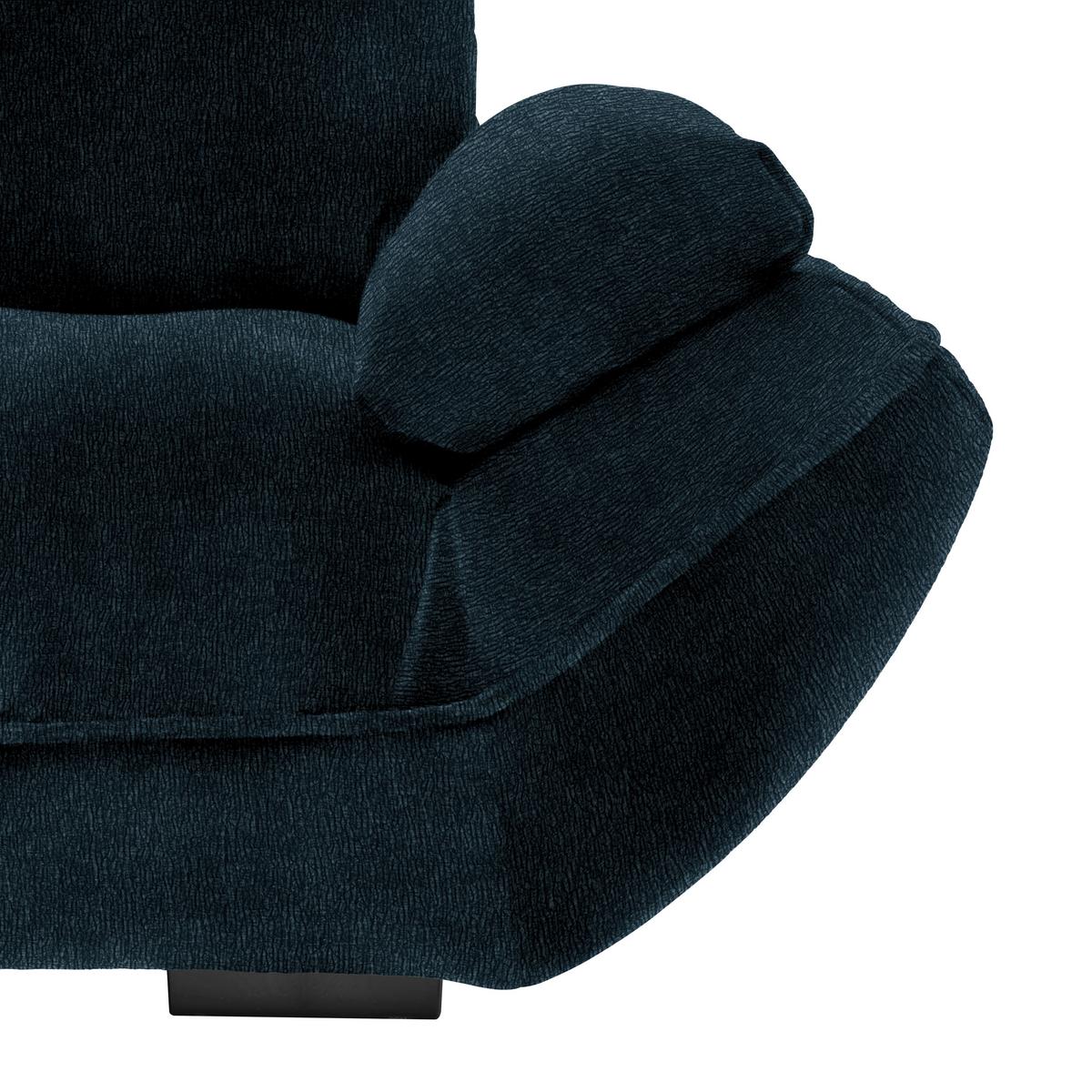 Wohnlandschaft Vivo Royalblau - Royalblau/Schwarz, MODERN, Kunststoff/Textil (179/63/317cm) - Premium Living