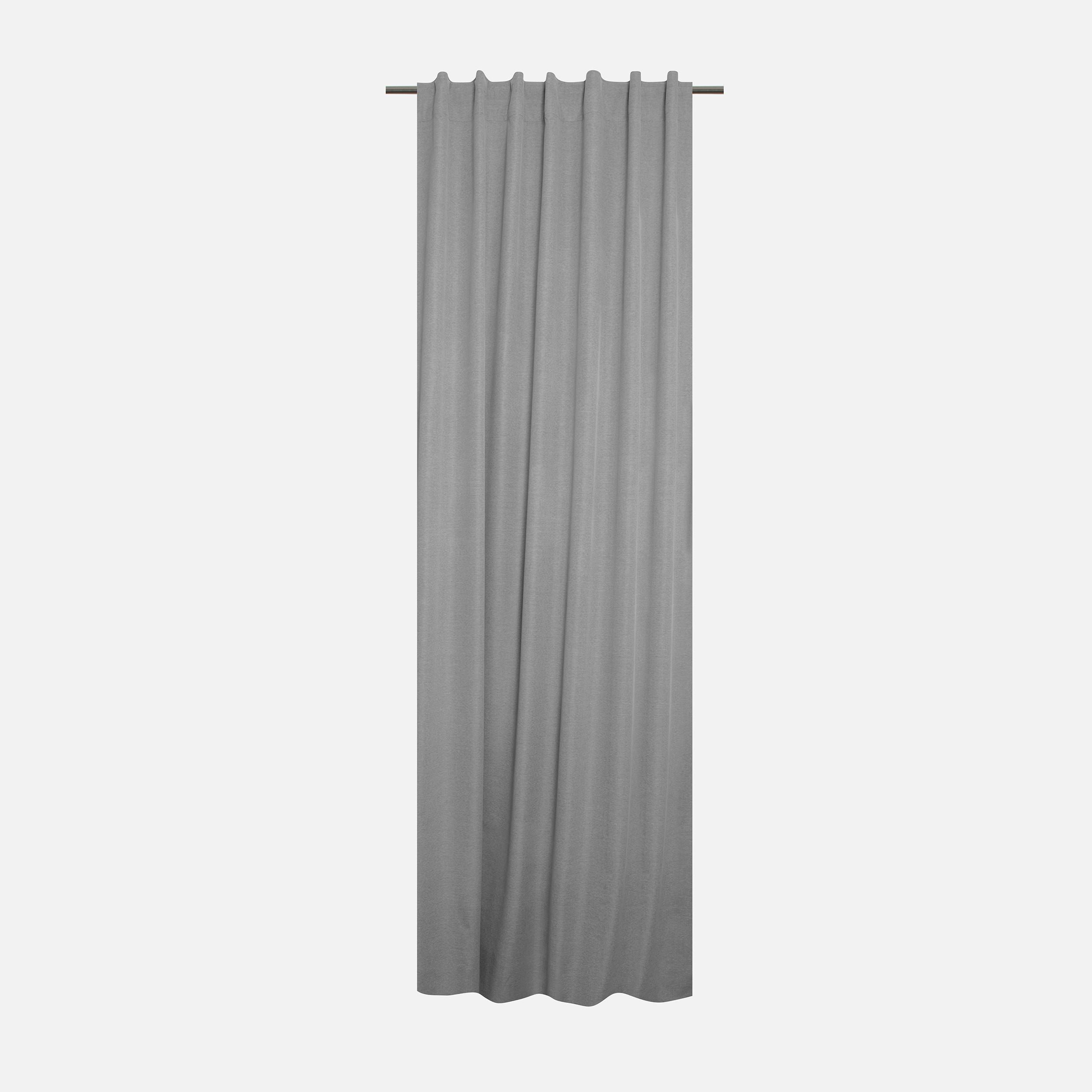 ZASŁONA GOTOWA 0174492 DAN ANTHRAZIT - antracytowy, Basics, tkanina (140/280cm)