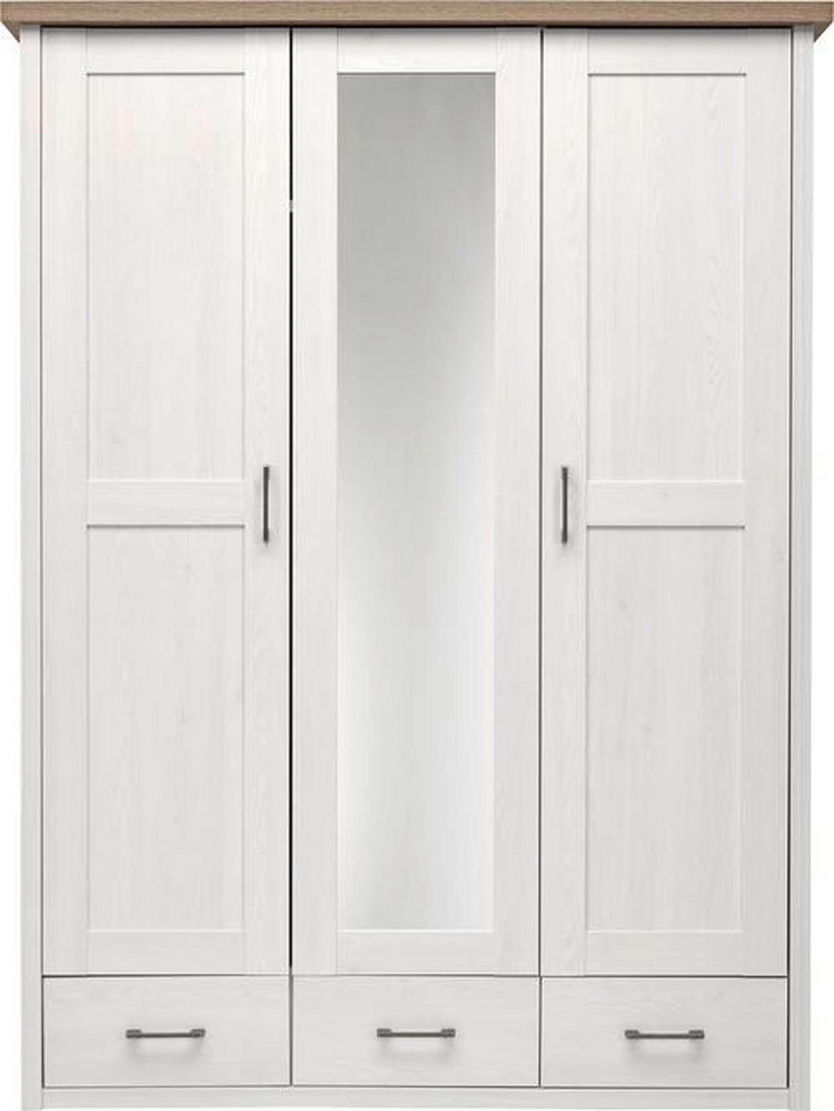 SZAFA NA UBRANIA LUCA - kolor dębu truflowego/biały, Lifestyle, materiał drewnopochodny/metal (148/201/62cm) - Carryhome