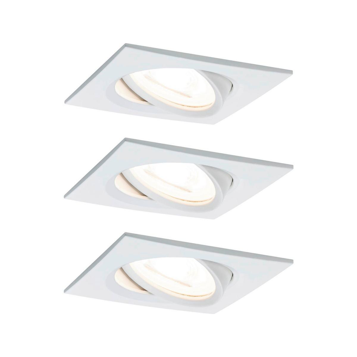 LED-Deckenleuchte Nova in Weiß/Alufarben max. 6,5 W - Alufarben/Weiß, Basics, Metall (8,4/8,4cm) - Paulmann