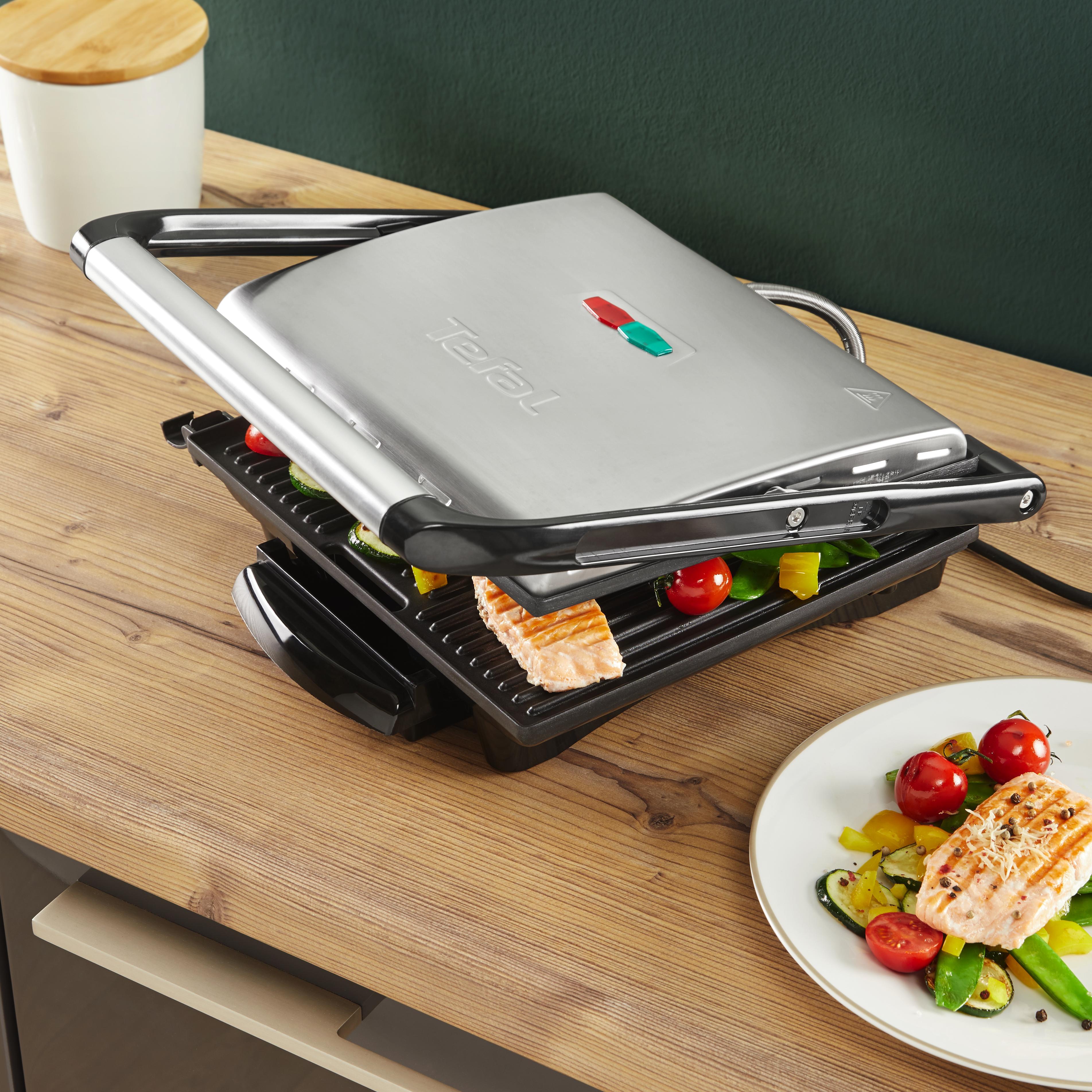 Multifunktionsgrill Tefal - Silberfarben/Schwarz, KONVENTIONELL, Kunststoff/Metall (36,5/41,5/14cm) - Tefal