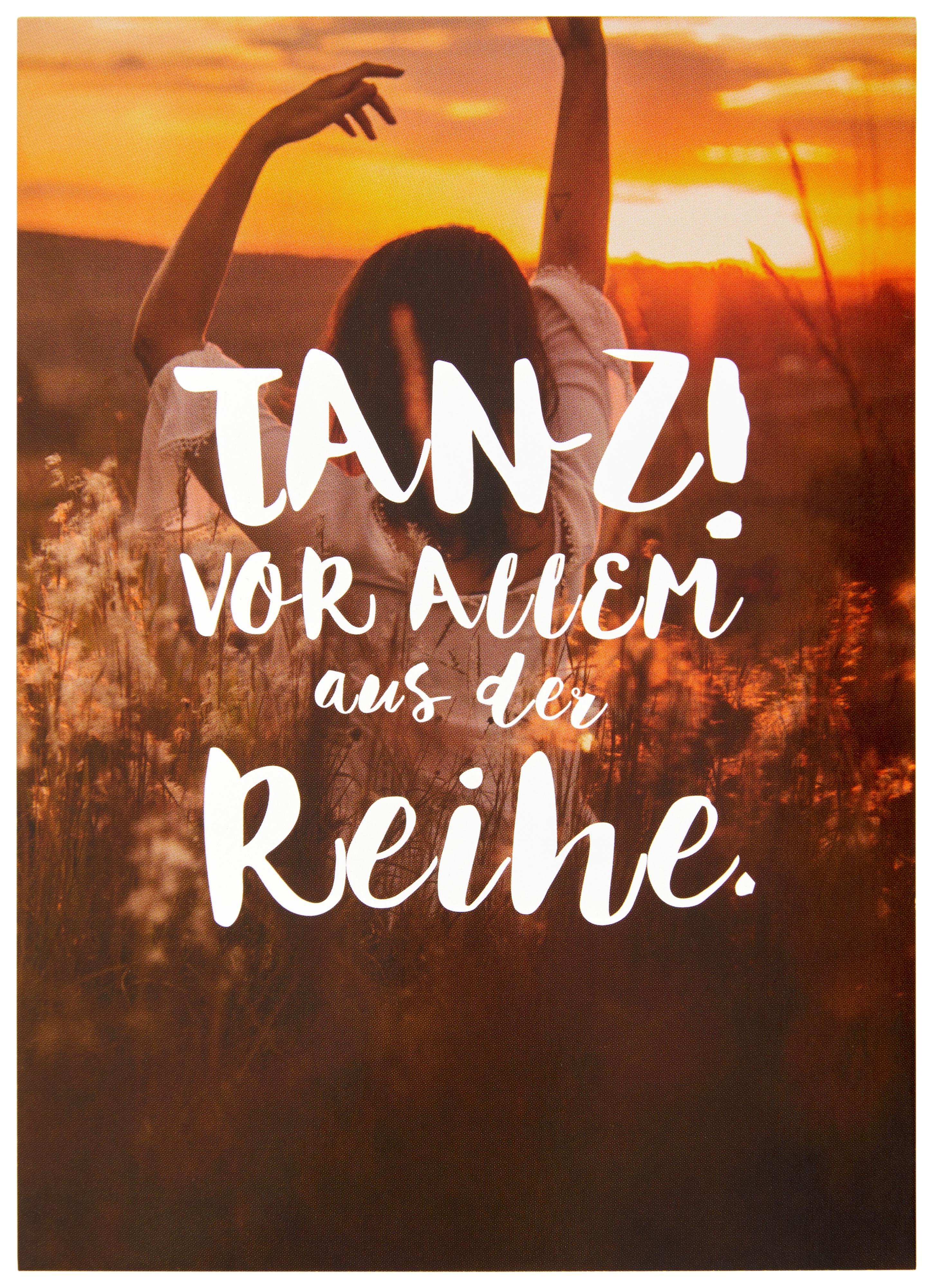 Postkarte Statements in Orange - Multicolor, Papier (10,5/14,8cm) - VS Visual Statements