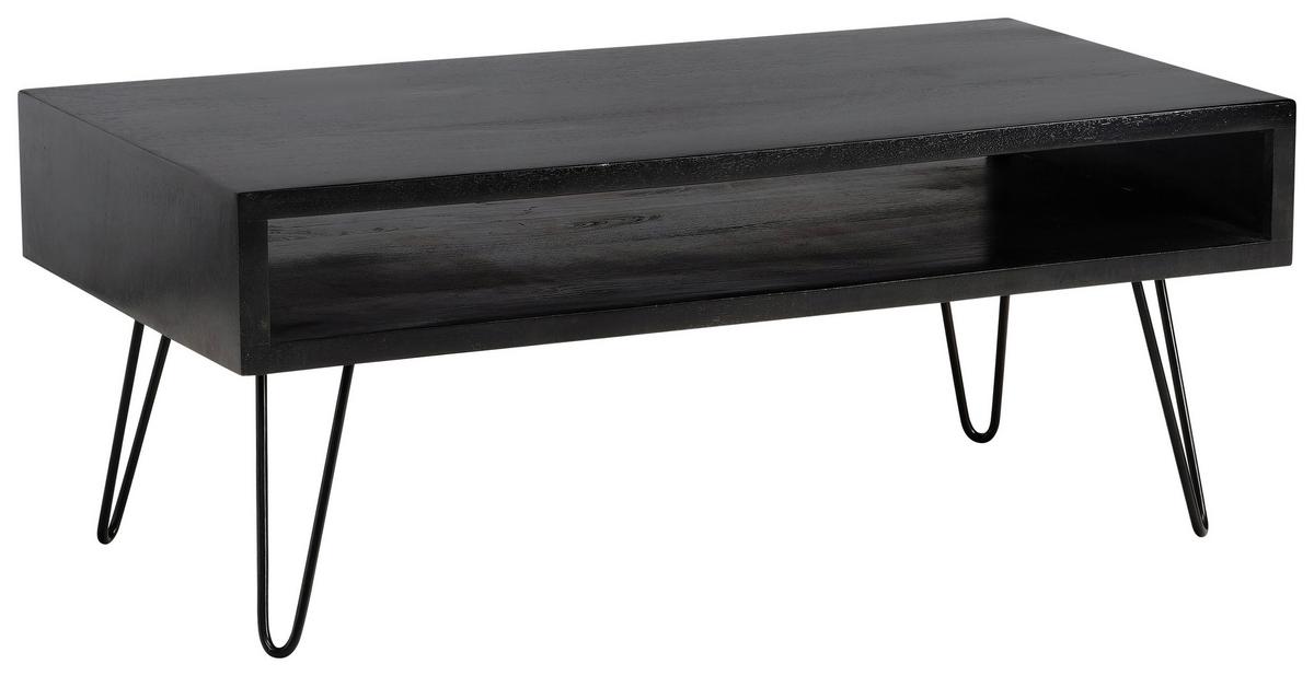 COUCHTISCH WL6.841 - Schwarz, Design, Holz/Metall (100/50/40cm) - MID.YOU
