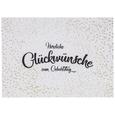 Postkarte Herzlichen Glückwunsch - Goldfarben/Weiß, Papier (14,8/10,5cm) Postkarte Herzlichen Glückwunsch - Goldfarben/Weiß, Papier (14,8/10,5cm)