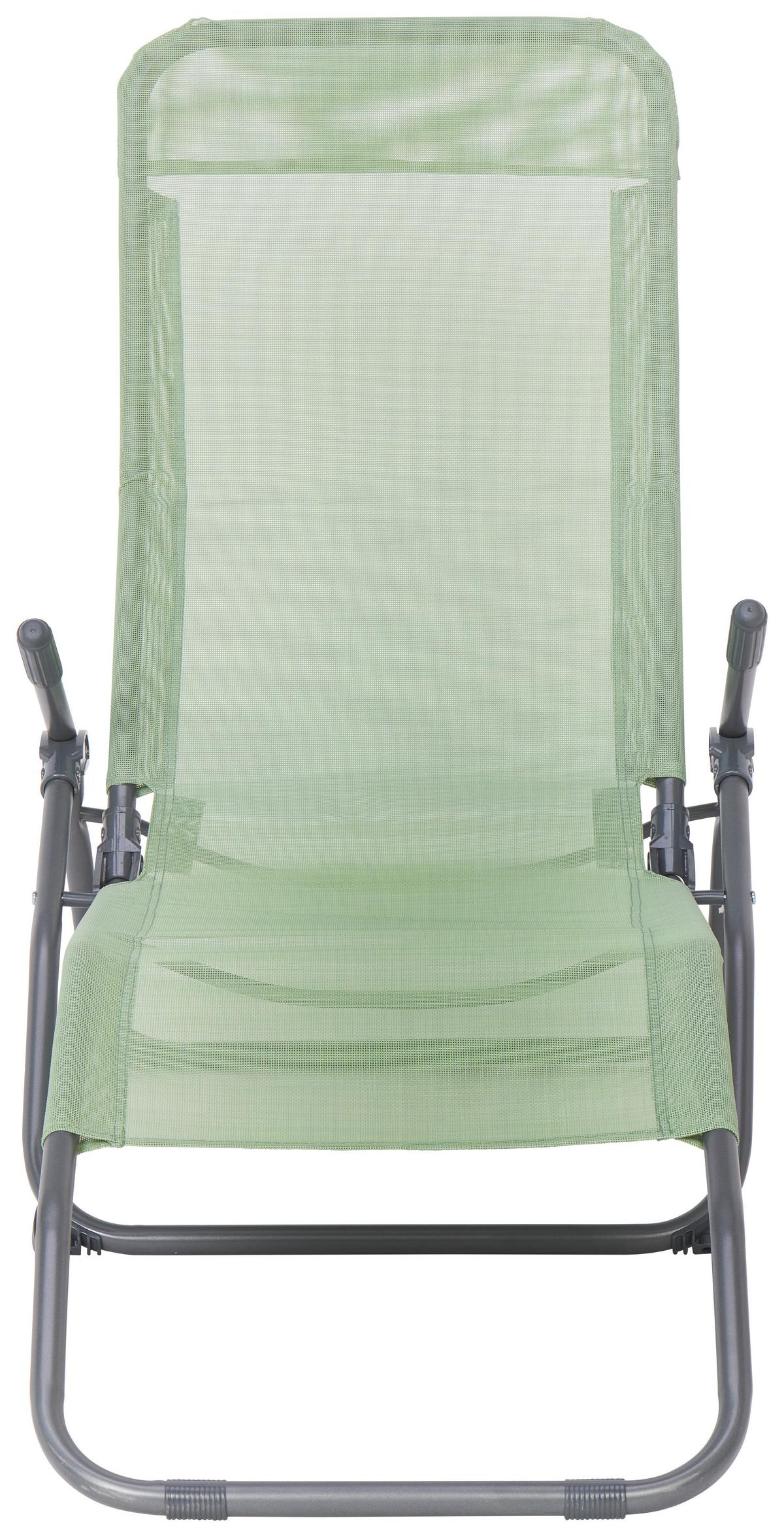 Kippliege Georg in Olivgrün/Anthrazit - Olivgrün, Modern, Metall (49/97/143cm) - Mömax