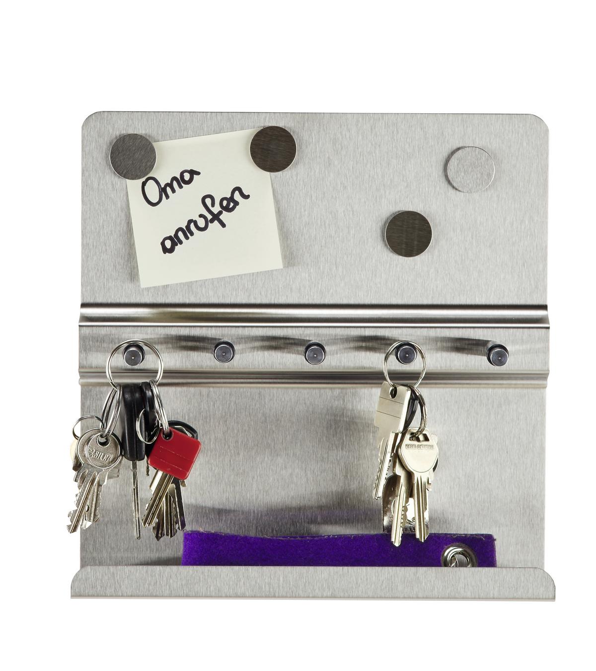 Panou chei Key - culoare inox, metal (25/6/25cm) - Modern Living