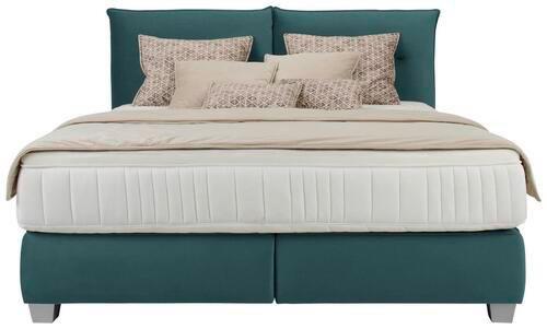 Boxspring Krevet Fog - srebrne boje/boje mente, tekstil/plastika (160/200cm) - Premium Living