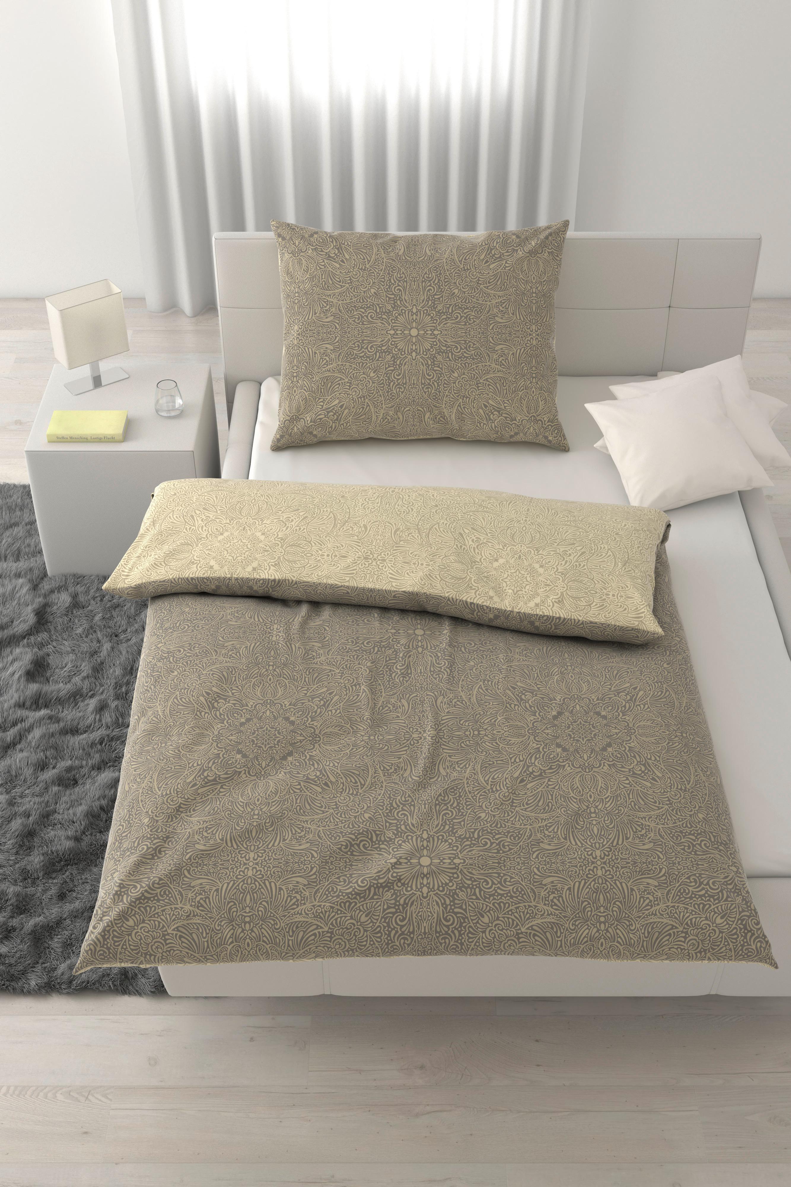 Bettwäsche Bella Wende Grau ca. 140x200cm - Grau, MODERN, Textil (140/200cm) - Mömax