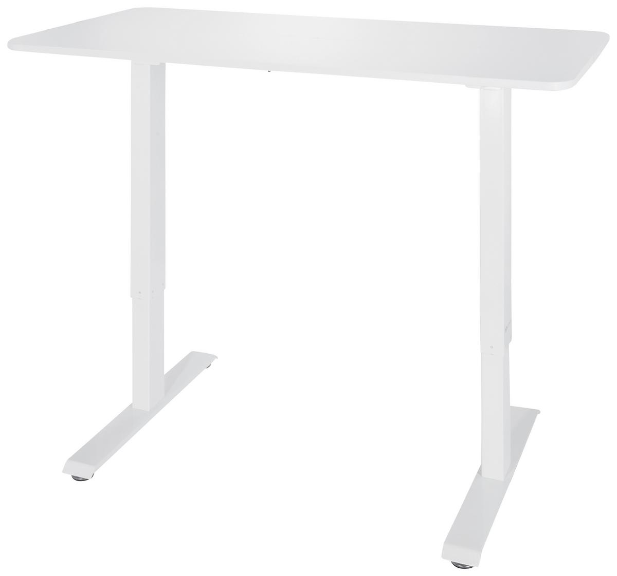 Dvižna Miza Stand Cr, Bela - bela, Moderno, kovina/leseni material (120/74/60cm) - MID.YOU