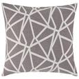 Zierkissen Renata ca. 50x50cm - Weiß/Grau, KONVENTIONELL, Textil (50/50cm) - Premium Living