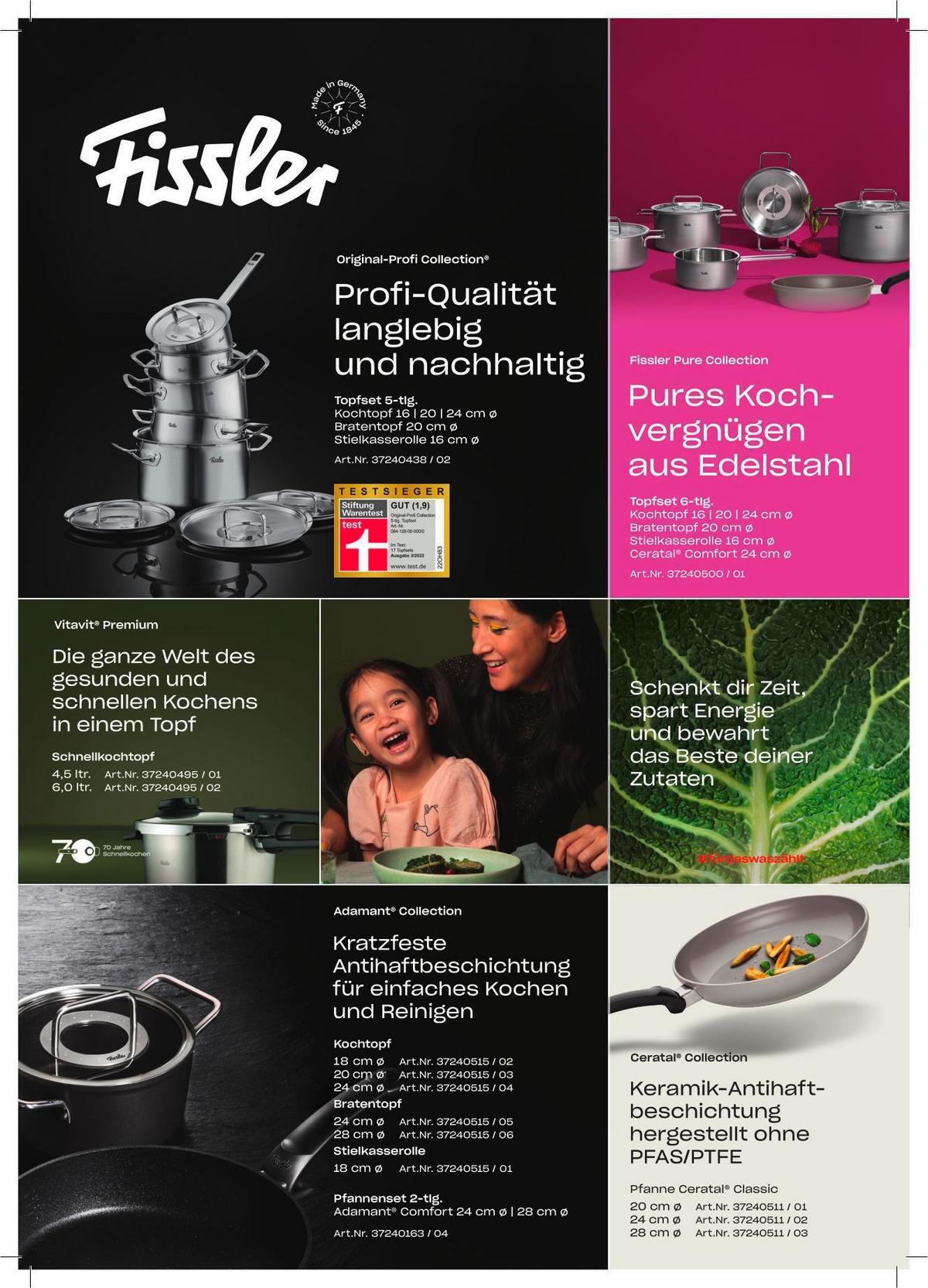ZESTAW GARNKÓW 084-128-05-000/0 FISSLER - kolor srebrny, Design, metal - Fissler