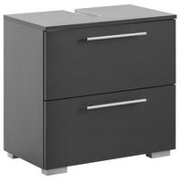 Waschbeckenunterschrank Carlos Anthrazit - Chromfarben/Anthrazit, KONVENTIONELL, Holzwerkstoff/Metall (60,2/59,1/35cm) - MID.YOU