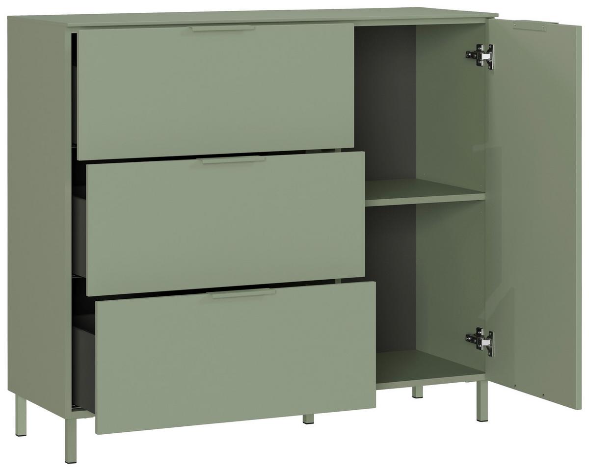 Kommode Gw-Savoca - Grün, Modern, Holzwerkstoff/Metall (109/98/40cm) - Mömax