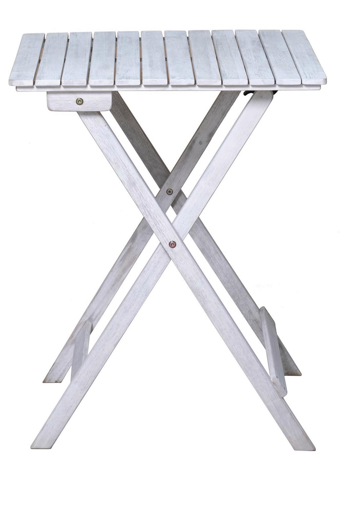 Balkonset 3-tlg. Naturfarben Akazienholz - Grau, Natur, Holz - Gardenson