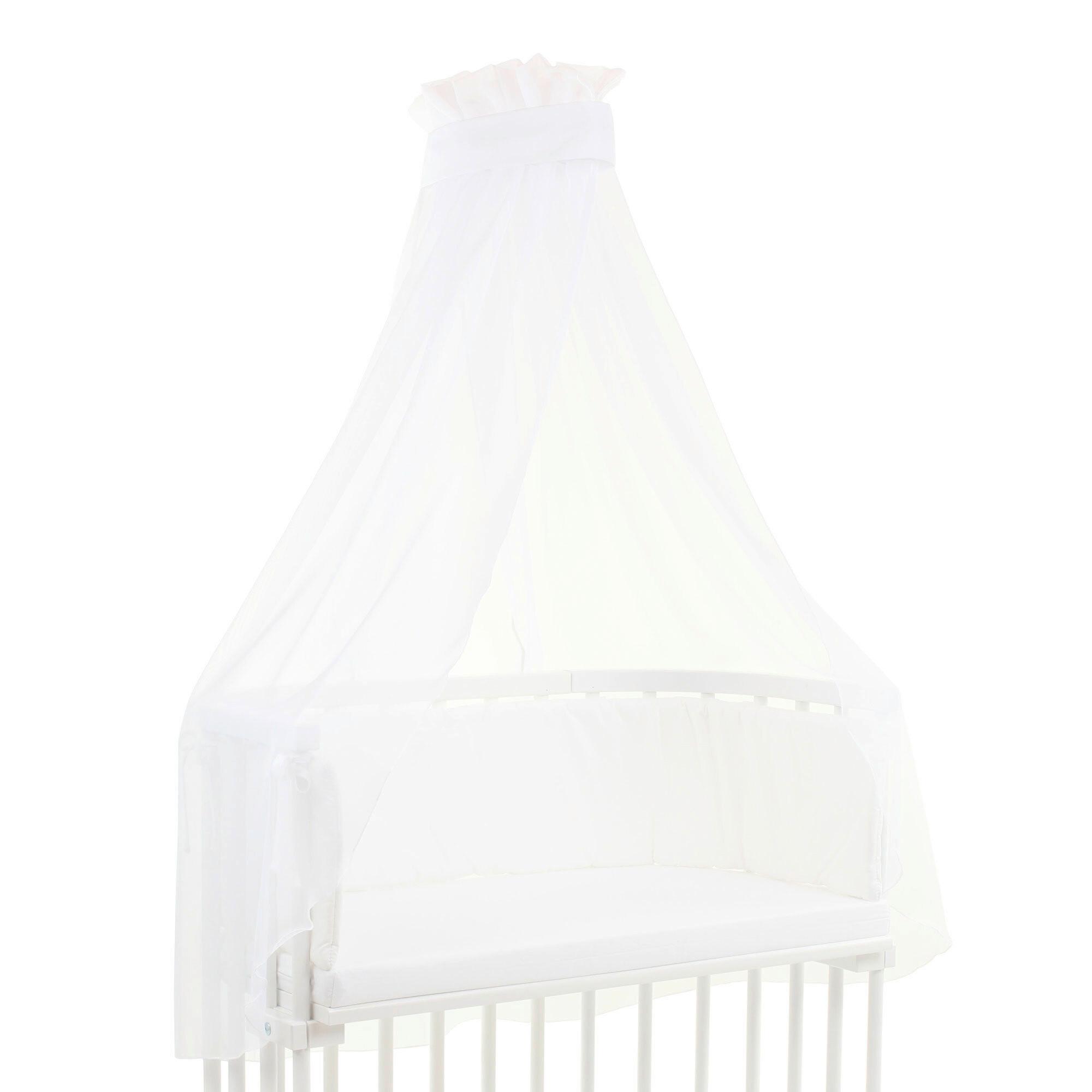 BALDACHIM 160321 - biały, Basics, tkanina (200/135/0,1cm) - Babybay