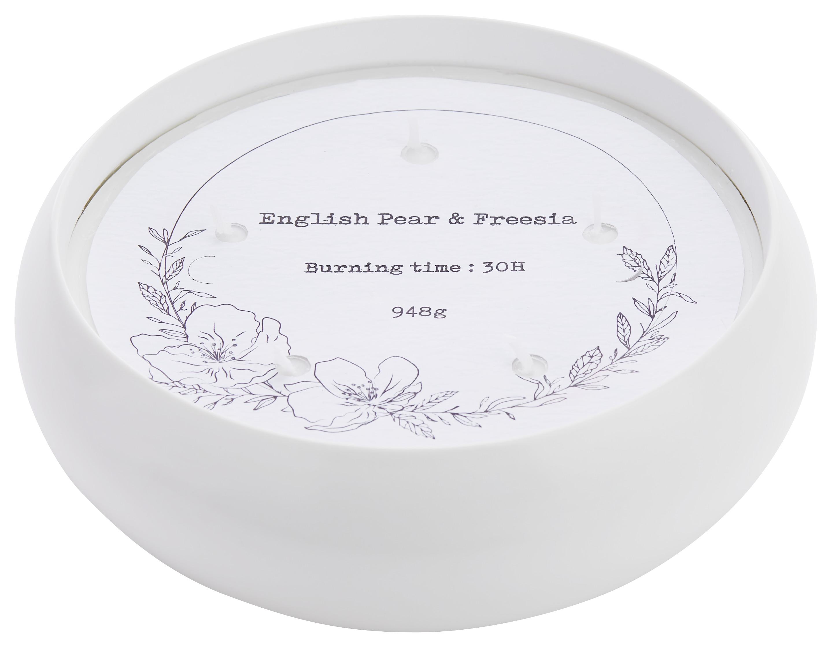 Kerze im Topf Ava in Weiss - weiss, Konventionell, Keramik (20,1/7cm) - Premium Living