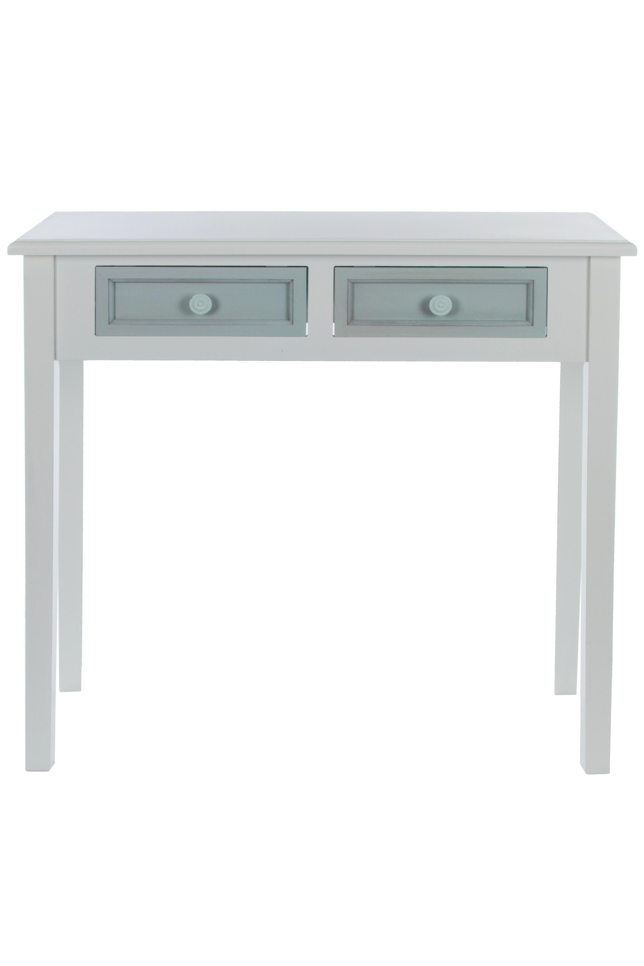 Konsole in Weiß/Hellblau - Weiß/Hellblau, LIFESTYLE, Holz/Holzwerkstoff (80/77/30cm)