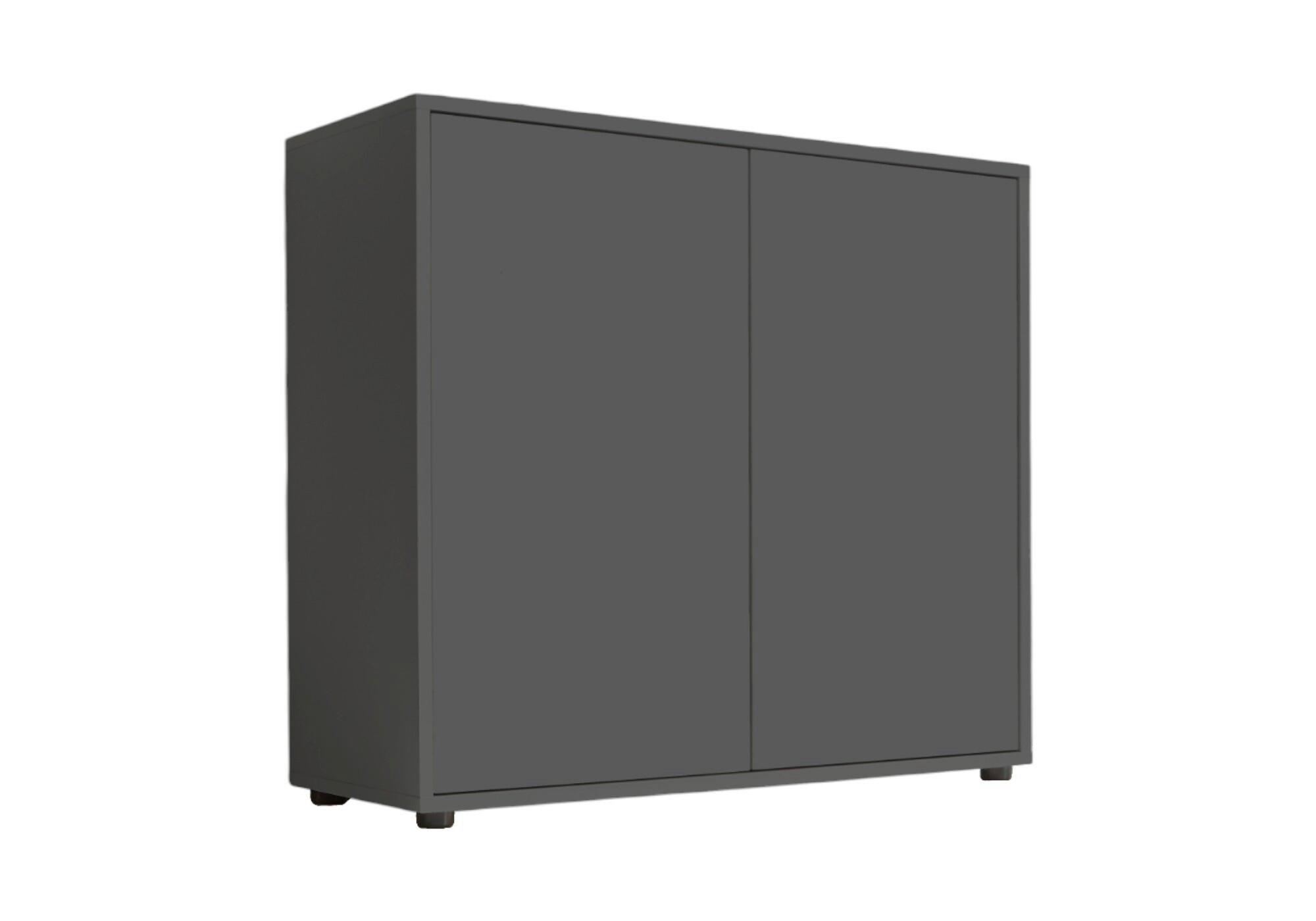 Kommode Mailand Typ 4 Anthrazit - Anthrazit/Schwarz, MODERN, Holzwerkstoff/Kunststoff (79/73/33cm) - MID.YOU