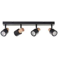 Strahler Pini BA4 Schwarz/Holz max. 10 Watt - Basics, Holz/Metall (58,3/14,5/6cm) - Brilliant