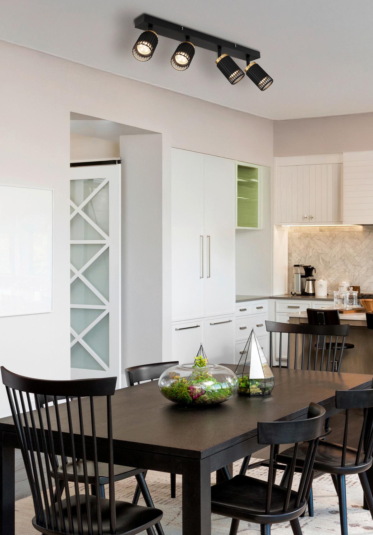 STRAHLER 57906-4 KORBEN - Goldfarben/Schwarz, Design, Metall (53/12,5/15,5cm) - Globo