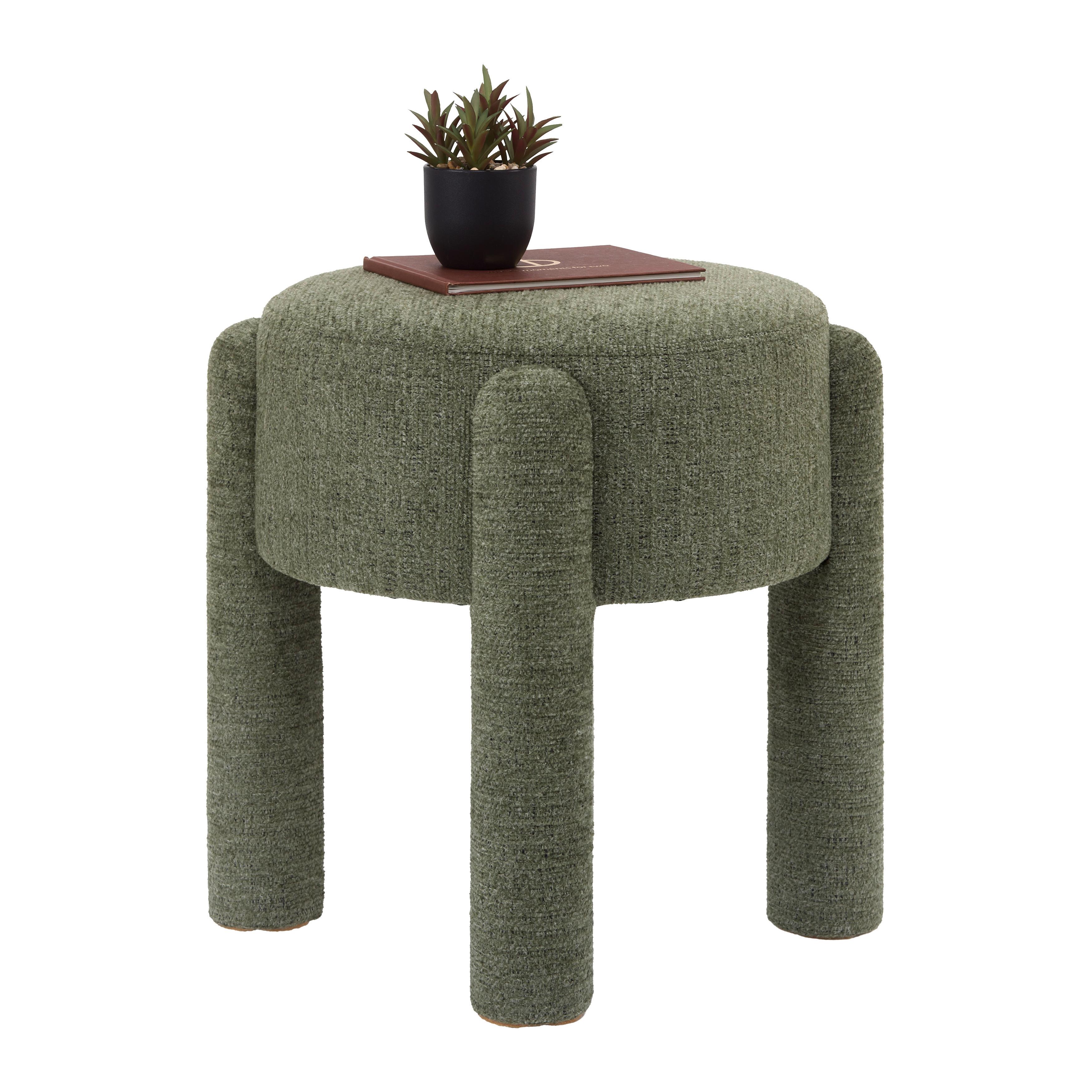 Tabure Leonie - zelena, Lifestyle, drvni materijal/tekstil (47/47/42cm) - Mömax