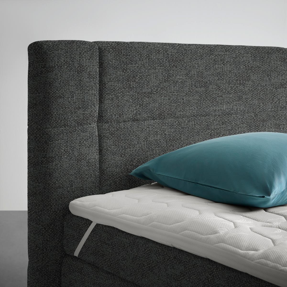Boxspringbett Palace Graphitfarben ca. 160x200cm - Graphitfarben, KONVENTIONELL, Kunststoff/Textil (160/200cm) - Premium Living