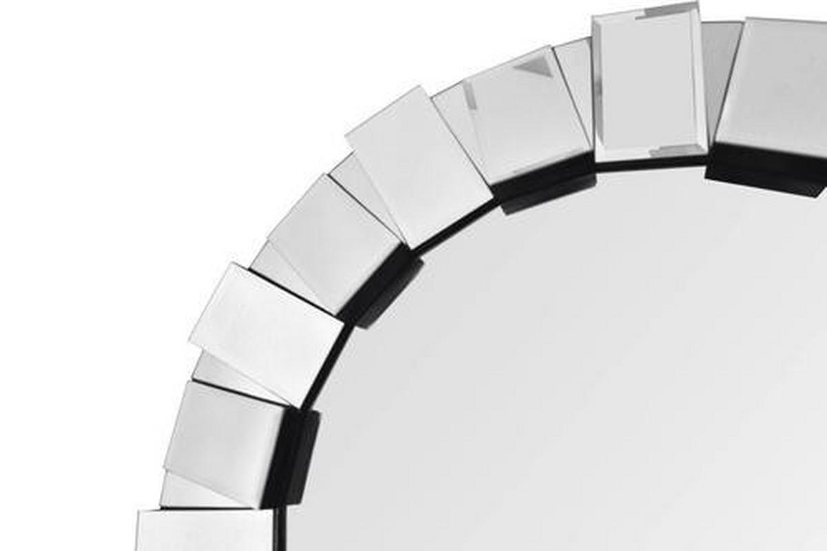 Wandspiegel Fortuna Silber Metall D ca. 80 cm - Silberfarben, Basics, Glas/Metall (80/80/5cm) - Kayoom