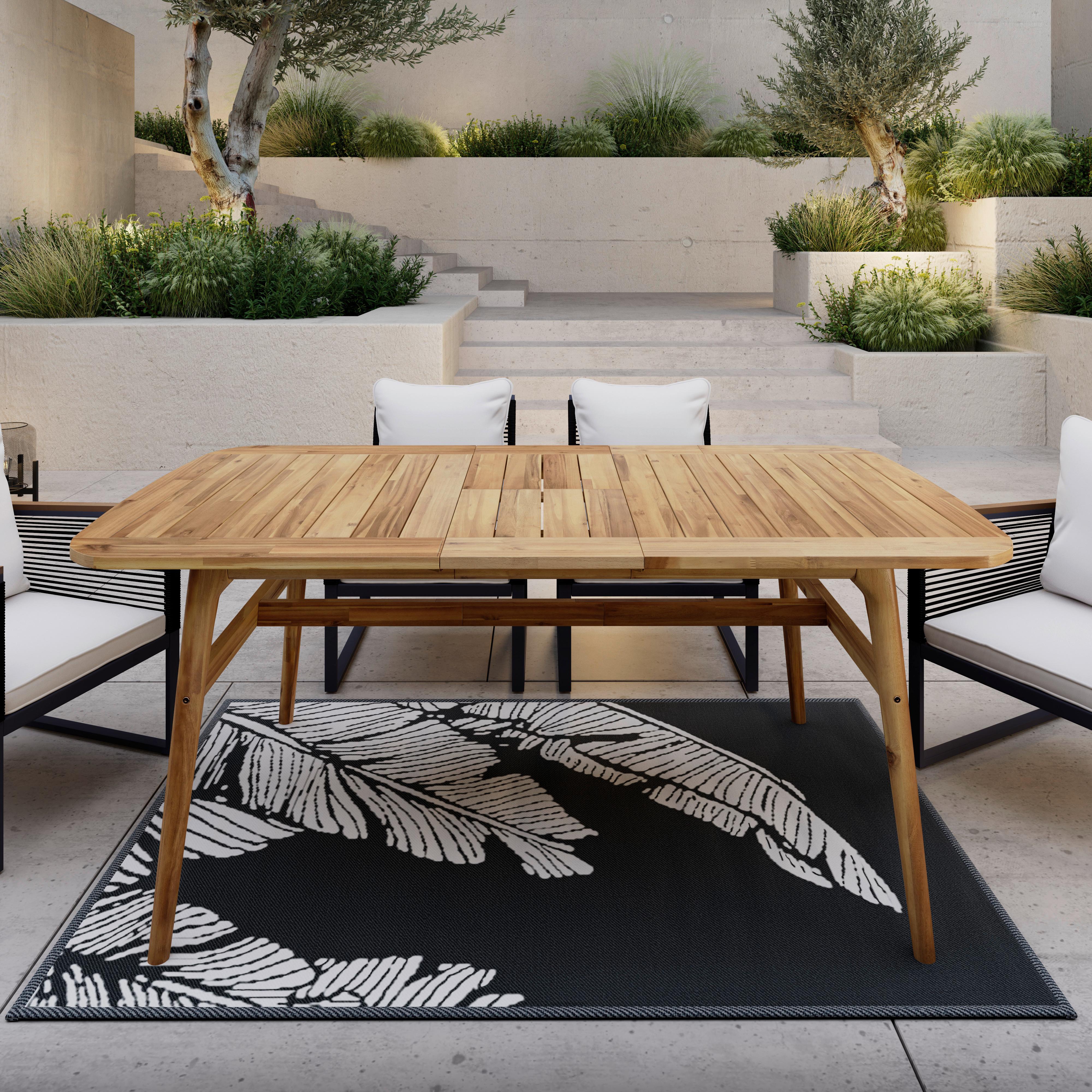 Vrtna Miza Nicola, Barva Tikovine, 160-200x90 - barva tikovine, Moderno, les (160-200/100/76cm) - Bessagi Garden