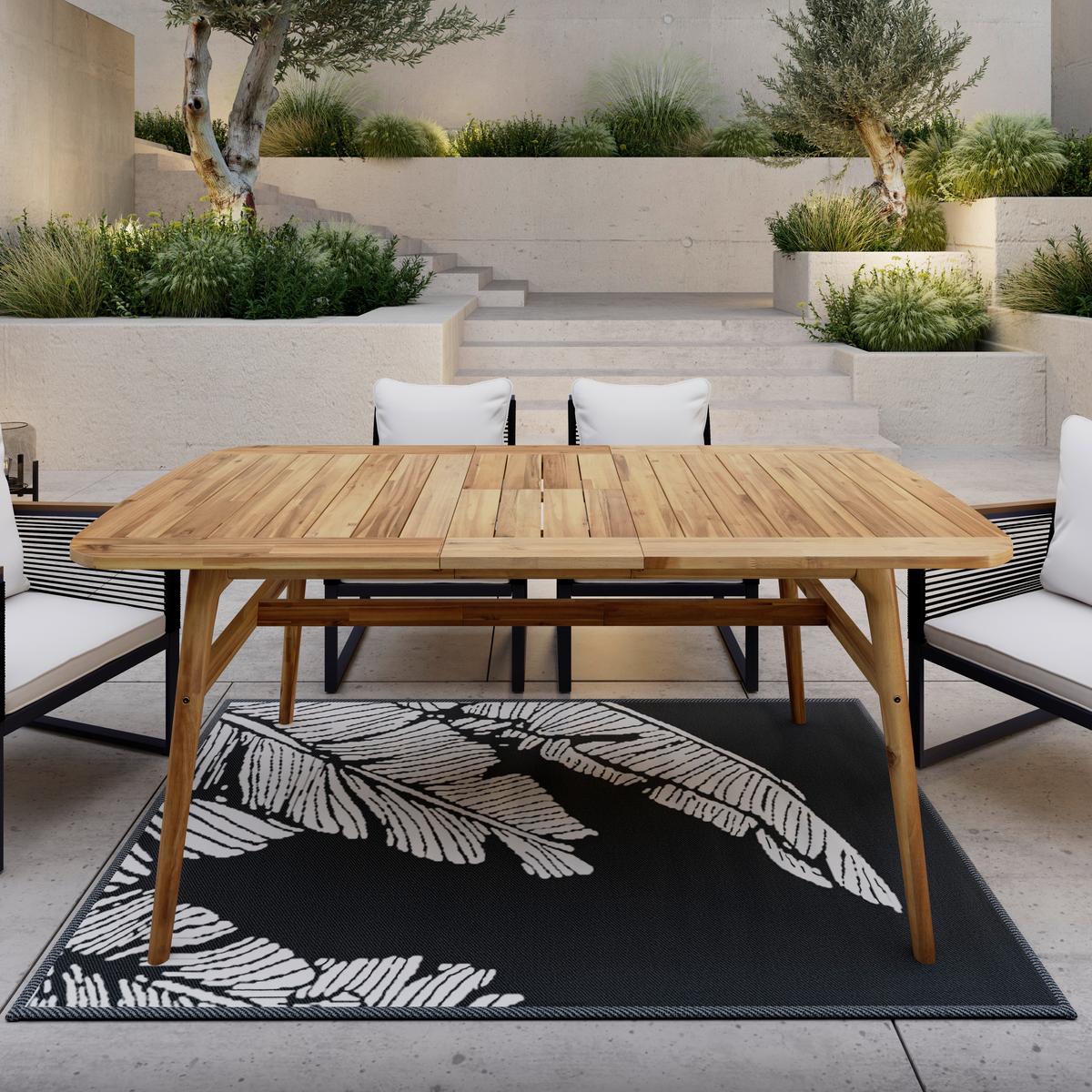 Gartentisch Nicola Teakfarben Akazie ausziehbar - Teakfarben, MODERN, Holz (160-200/100/76cm) - Bessagi Garden