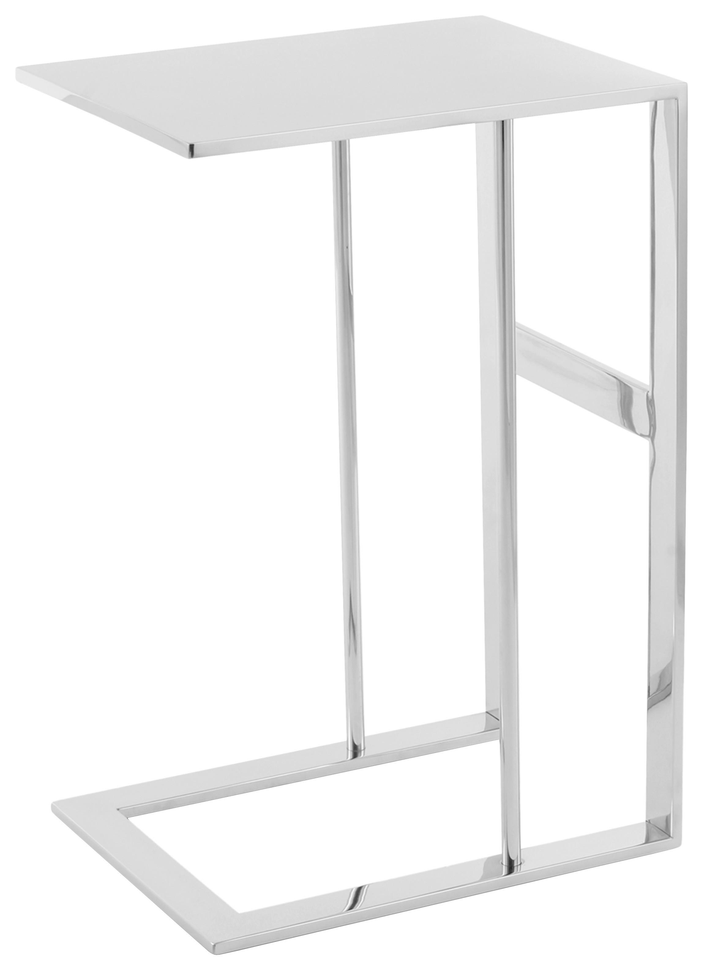 BEISTELLTISCH SITA 100 SILBER - Grau, Design, Metall (40/60/30cm) - Kayoom