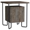 Nachttisch Acres ca. 40x45x40 cm Dunkelbraun - Dunkelbraun/Schwarz, Design, Holzwerkstoff/Metall (40/45/40cm) - Livetastic
