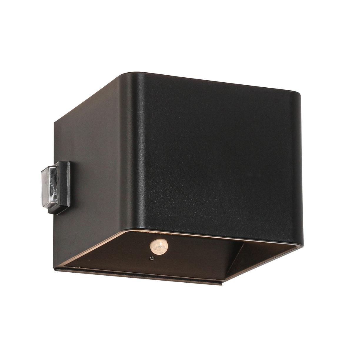LED-Wandleuchte Hero 1 Schwarz max. 3 Watt - Schwarz, MODERN, Kunststoff/Metall (10,28/10,1/8,05cm) - Mömax