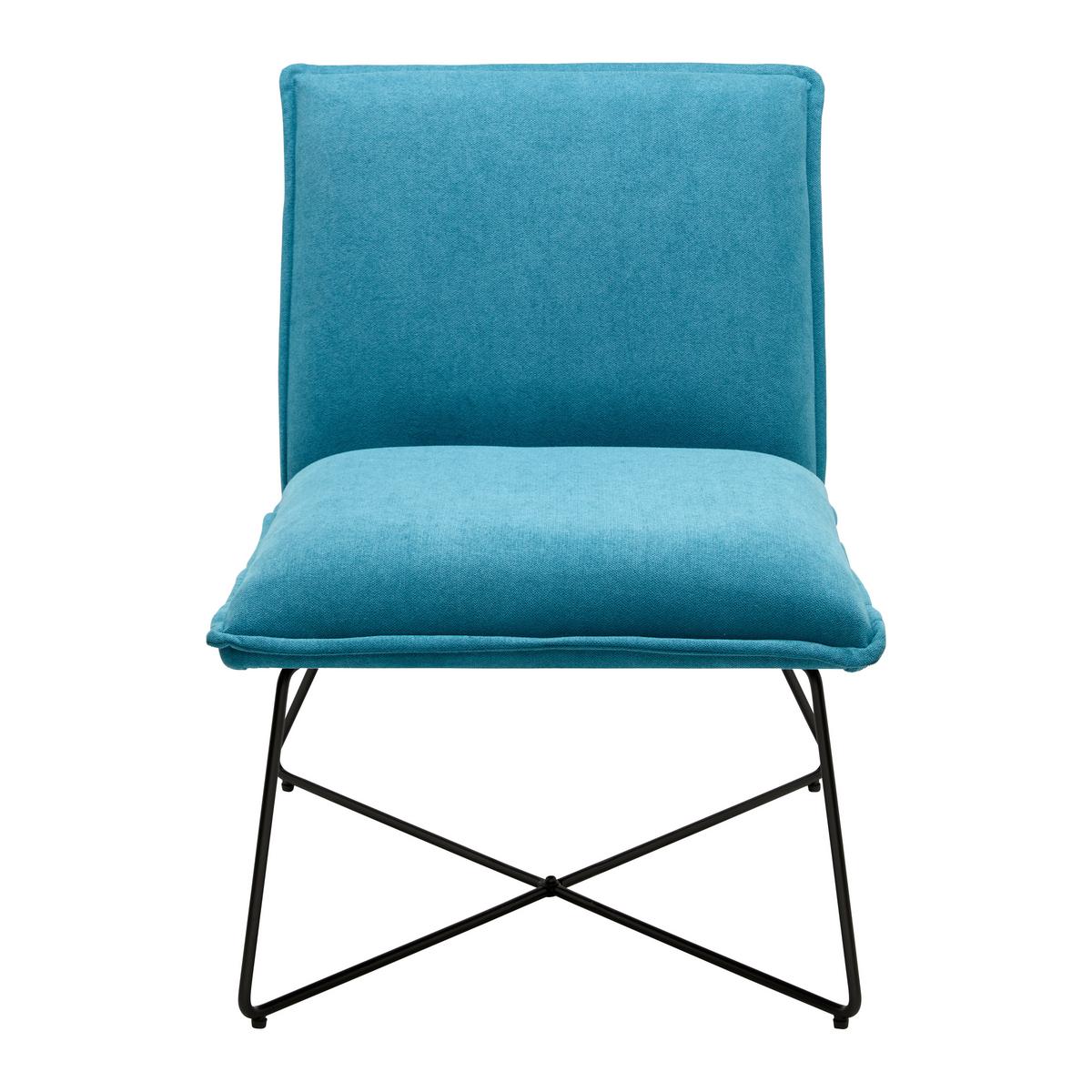 Sessel Filip Türkis Webstoff - Türkis, MODERN, Holz/Textil (63/82/69cm) - Bessagi Home