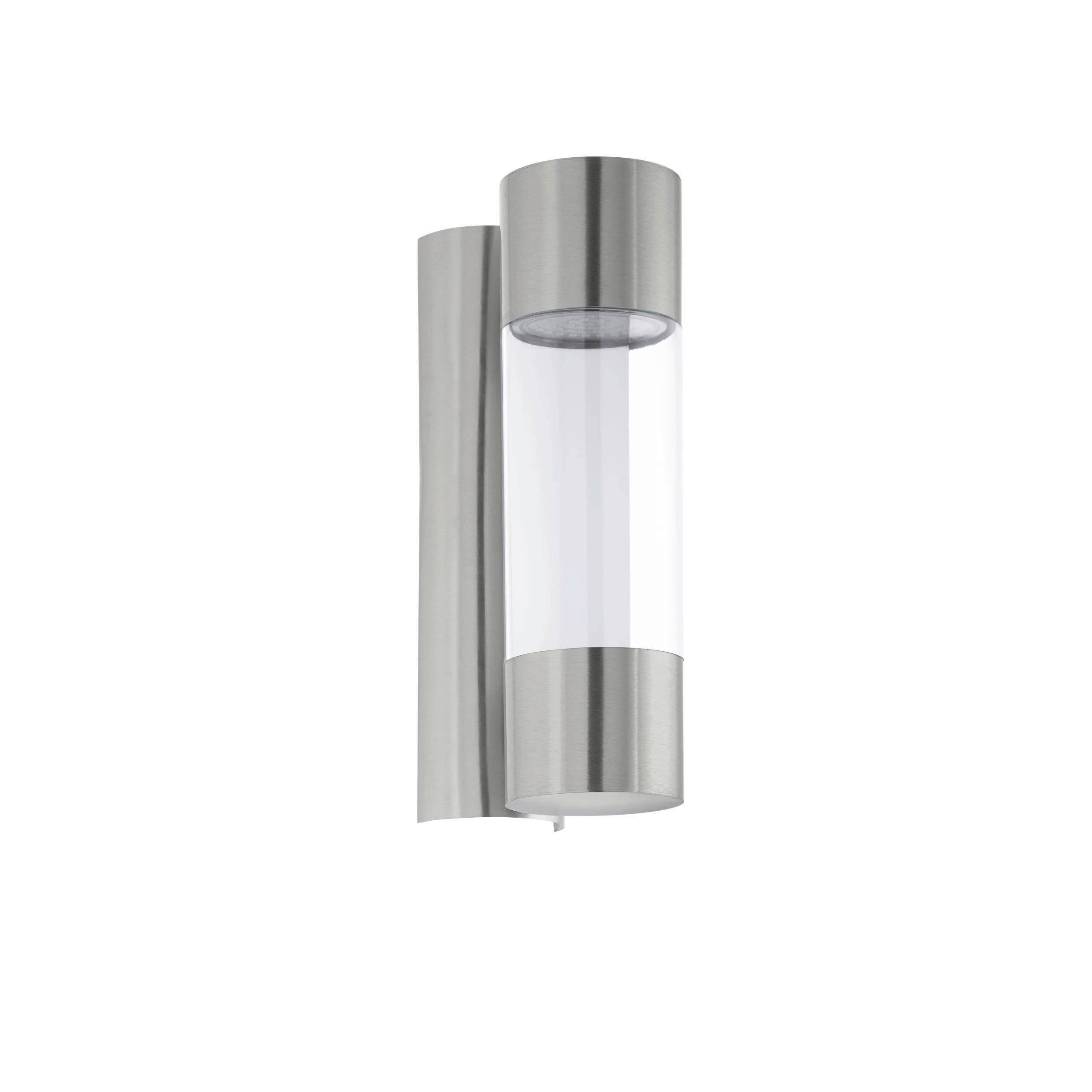 Aussenwandleuchte 96013* Robledo - Edelstahlfarben/Transparent, Konventionell, Kunststoff/Metall (7,5/26/12cm) - Eglo