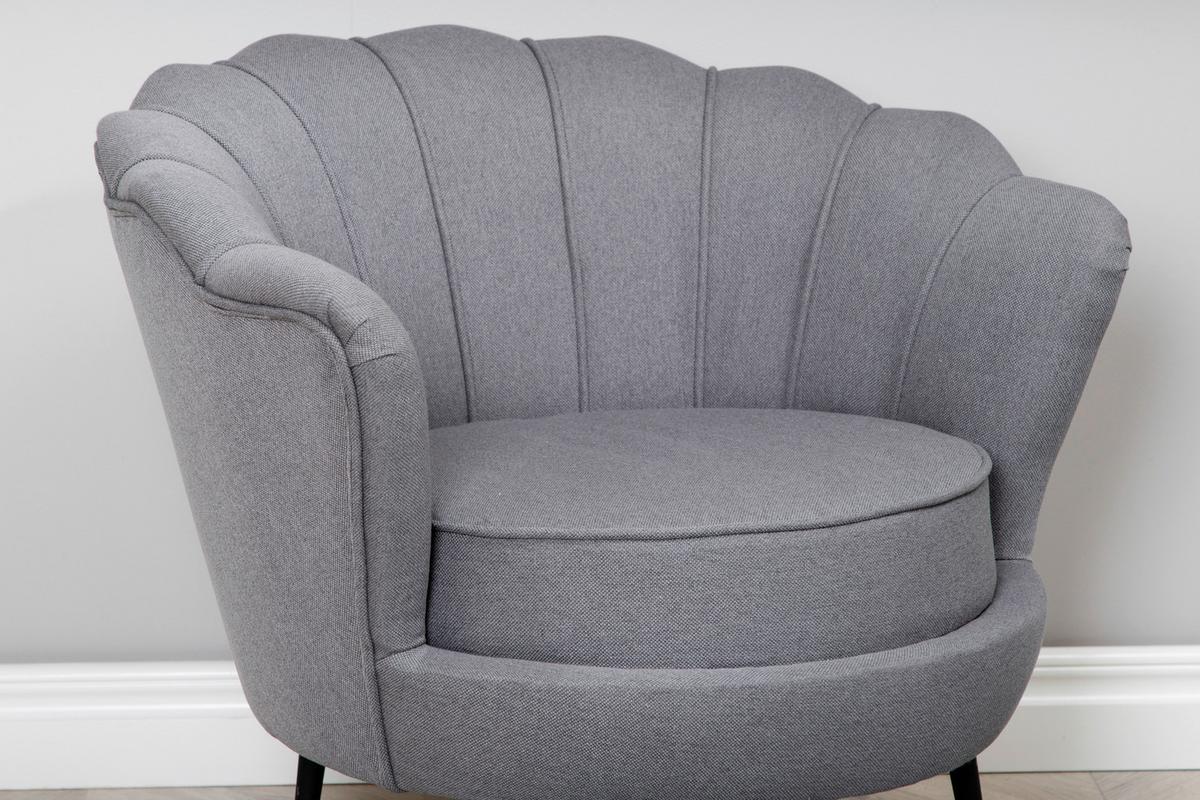 Sessel Calais ca. 83x76 cm Grau - Schwarz/Grau, Design, Textil/Metall (83/76/77cm) - Livetastic