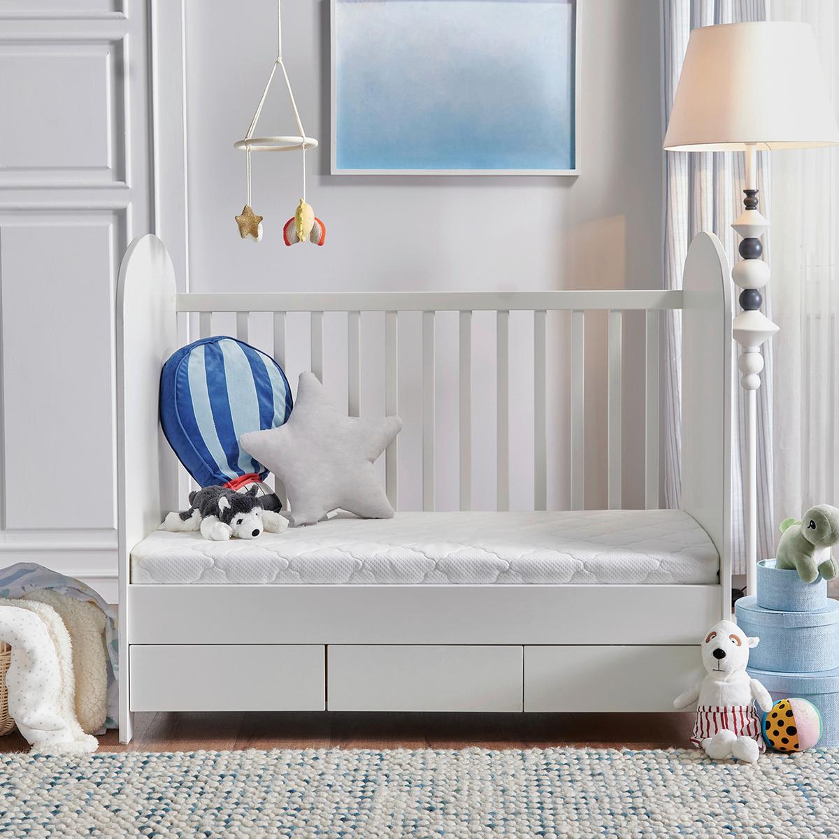 Babymatratze Twiny ca. 70x140 cm Weiß - Weiß, Basics, Textil (70/140cm) - Yatas