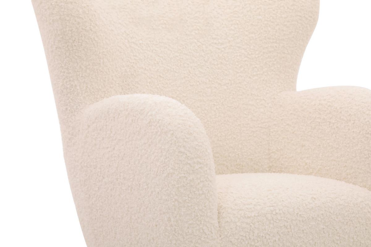 Fotelj Savoy, Bela - bela/barve kostanja, Design, kovina/tekstil (90/98/88cm) - Livetastic