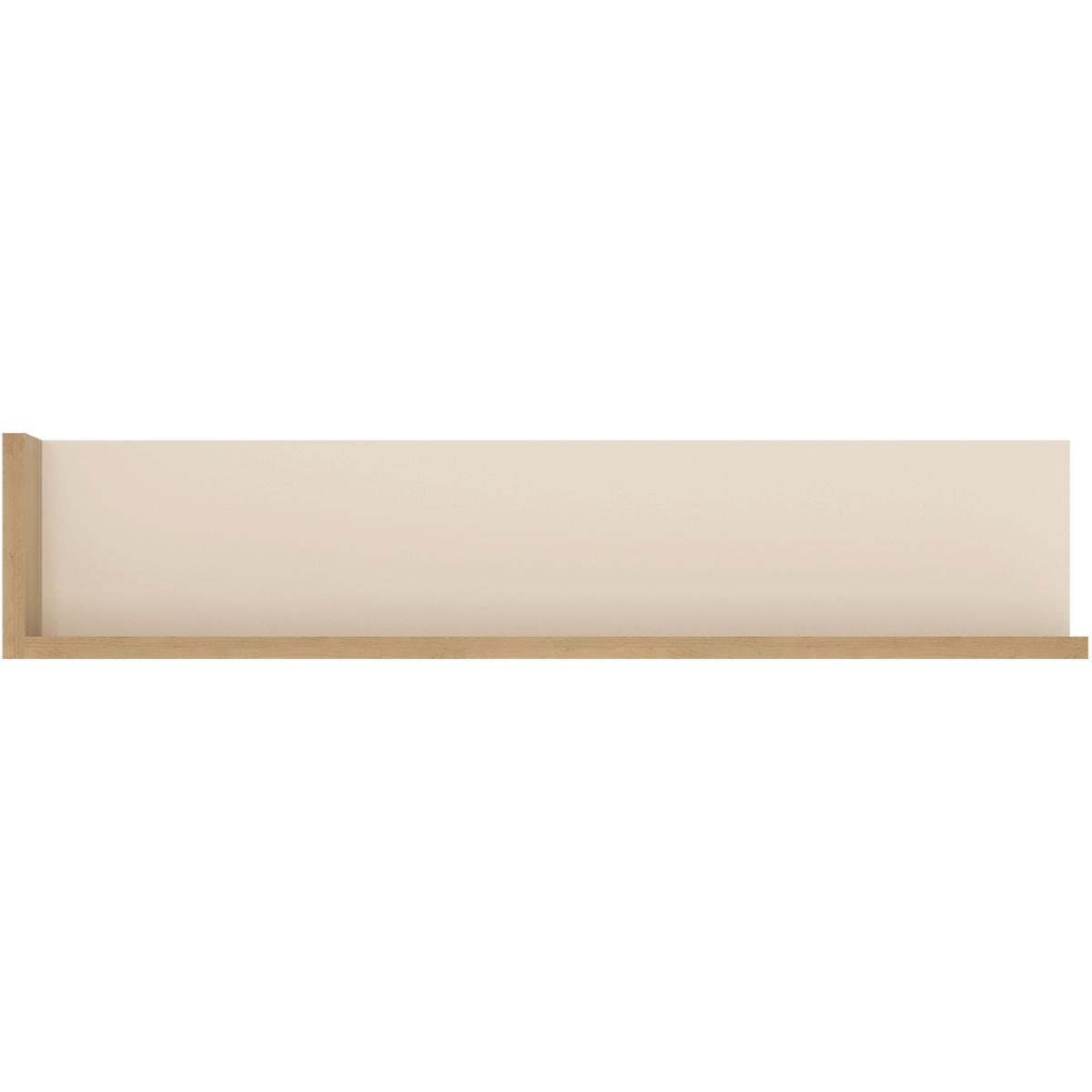 Zidna Polica Lyon Hell - boje hrasta/bijela visoki sjaj, Trend, drvni materijal (119,9/24,8/20cm) - Modern Living