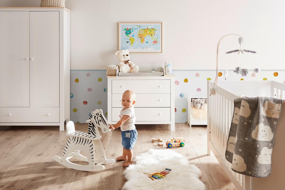 Otroška Posteljica Maria, Bela - bela, Moderno (145,8/75/84,4cm) - Bessagi Kids