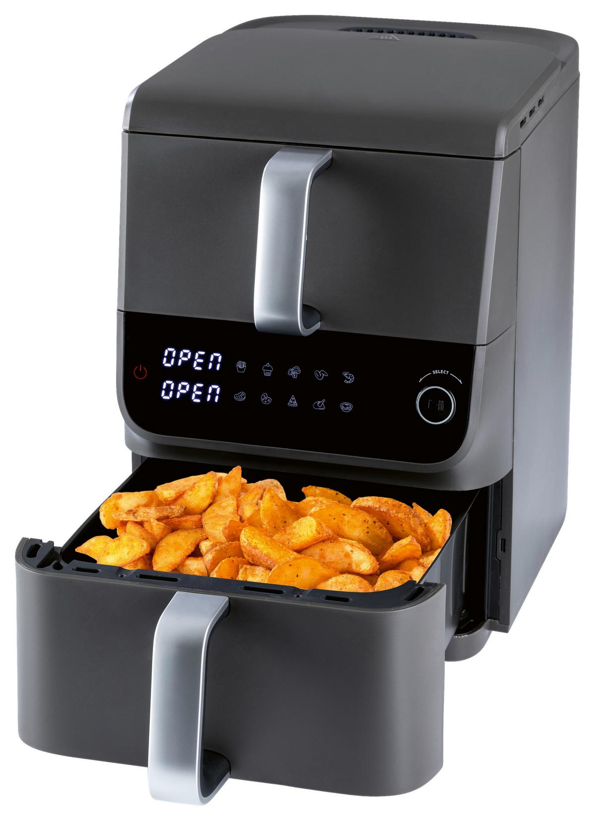 Heißluftfritteuse Gourmetmaxx Schwarz - Anthrazit, MODERN, Kunststoff/Metall (43/28,4/40cm)
