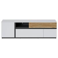 Tv Komoda Novena - bijela/boje hrasta, Trend, drvni materijal/plastika (210,5/63,1/40cm) - Modern Living