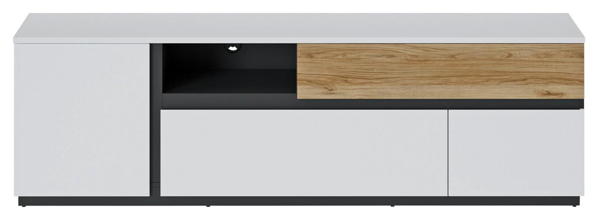 Tv Komoda Novena - bijela/boje hrasta, Trend, drvni materijal/plastika (210,5/63,1/40cm) - Modern Living