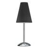 Tischleuchte Richard Nero Schwarz/Chrom max. 22 Watt - Chromfarben/Schwarz, KONVENTIONELL, Textil/Metall (20/54cm)