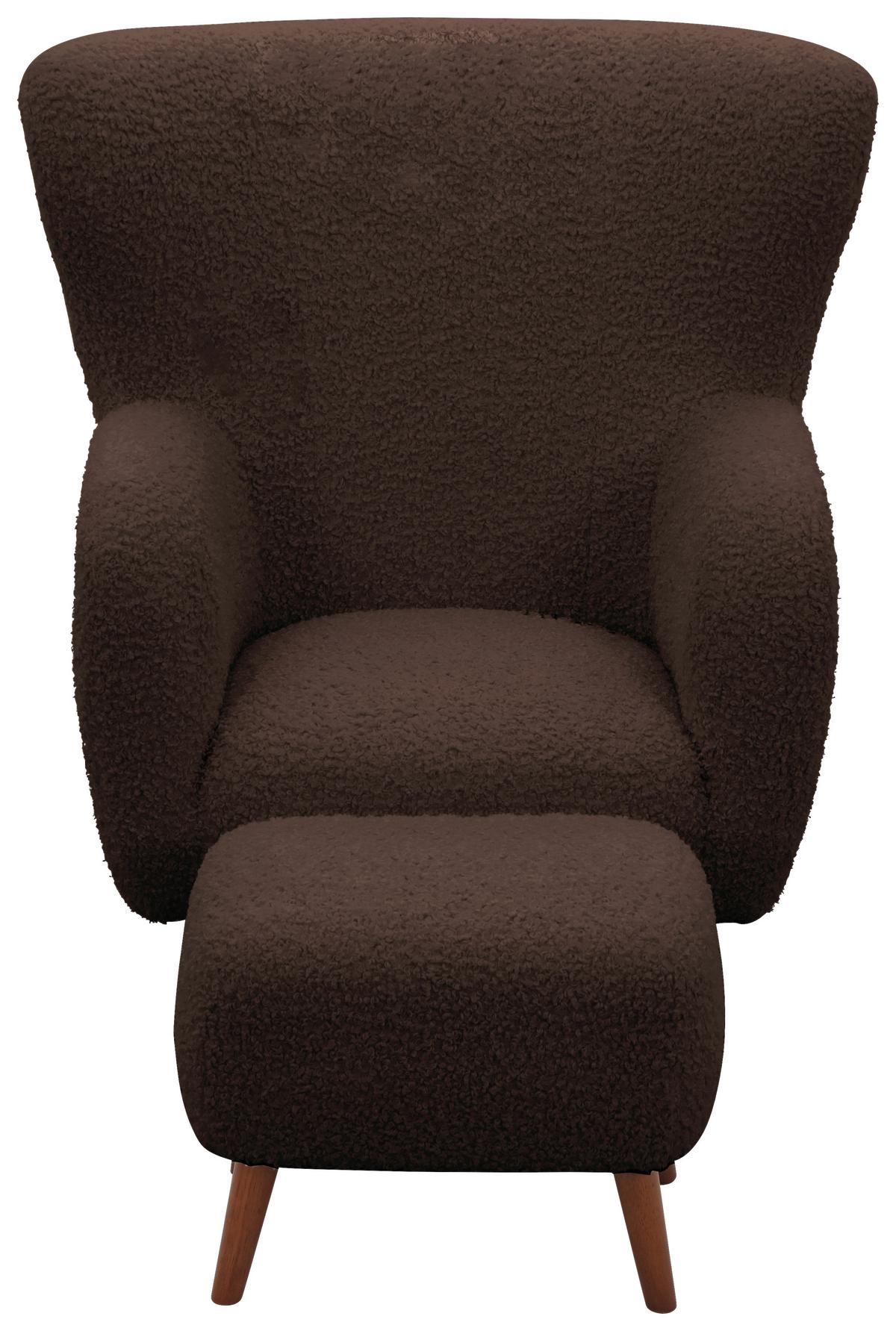 Fotelj Savoy, Rjava - rjava/barve kostanja, Design, kovina/tekstil (90/98/88cm) - Livetastic