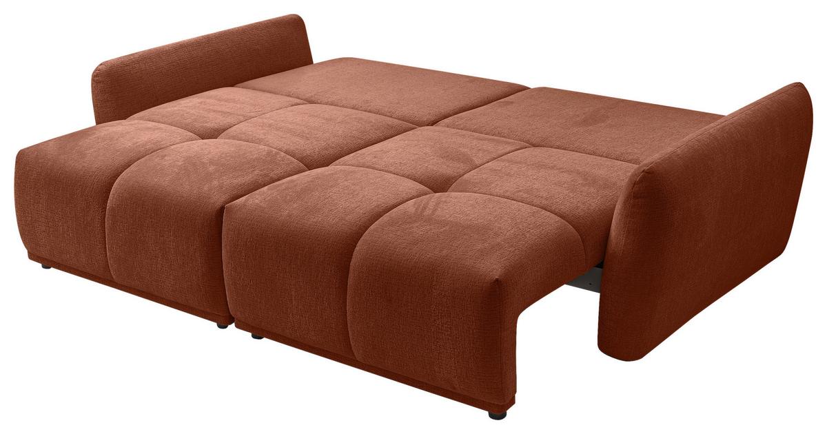 Trosjed Alia - boje hrđe/crna, Moderno, tekstil/plastika (254/74-94/119cm) - Premium Living