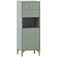 Visoka Komoda Ando, Pastelno Zelena - zlate barve/pastelno zelena, Moderno, kovina/umetna masa (40,3/114,4/33,1cm) - Stylife